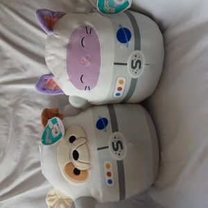 Squishmallows - Astronaut Bundle - 14" Brock backpack and 12" Brielle, NWT
